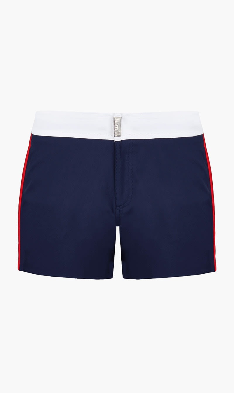 Vilebrequin Blue Flat Belt Stretch Tricolor Swim Trunks for Men | The Deal Outlet
Vilebrequin Blue Flat Belt Stretch Tricolor Swim Trunks for Men | The Deal Outlet