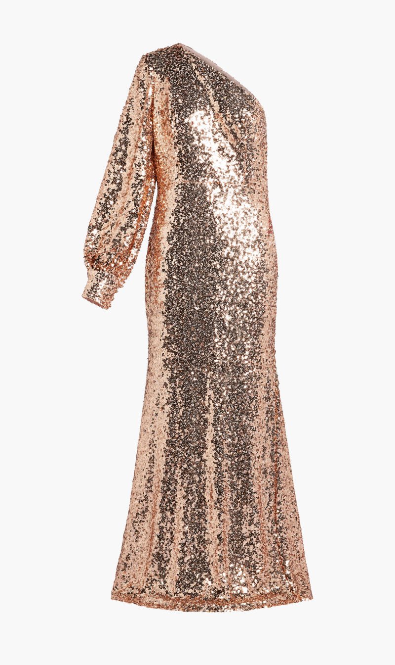 Mac Duggal Pink Sequined One Shoulder Bishop Sleeve Trumpet Gown for Women | The Deal Outlet
Mac Duggal Pink Sequined One Shoulder Bishop Sleeve Trumpet Gown for Women | The Deal Outlet