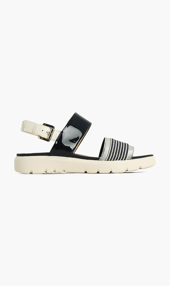 Geox Amalitha Stripes Leather Sandals