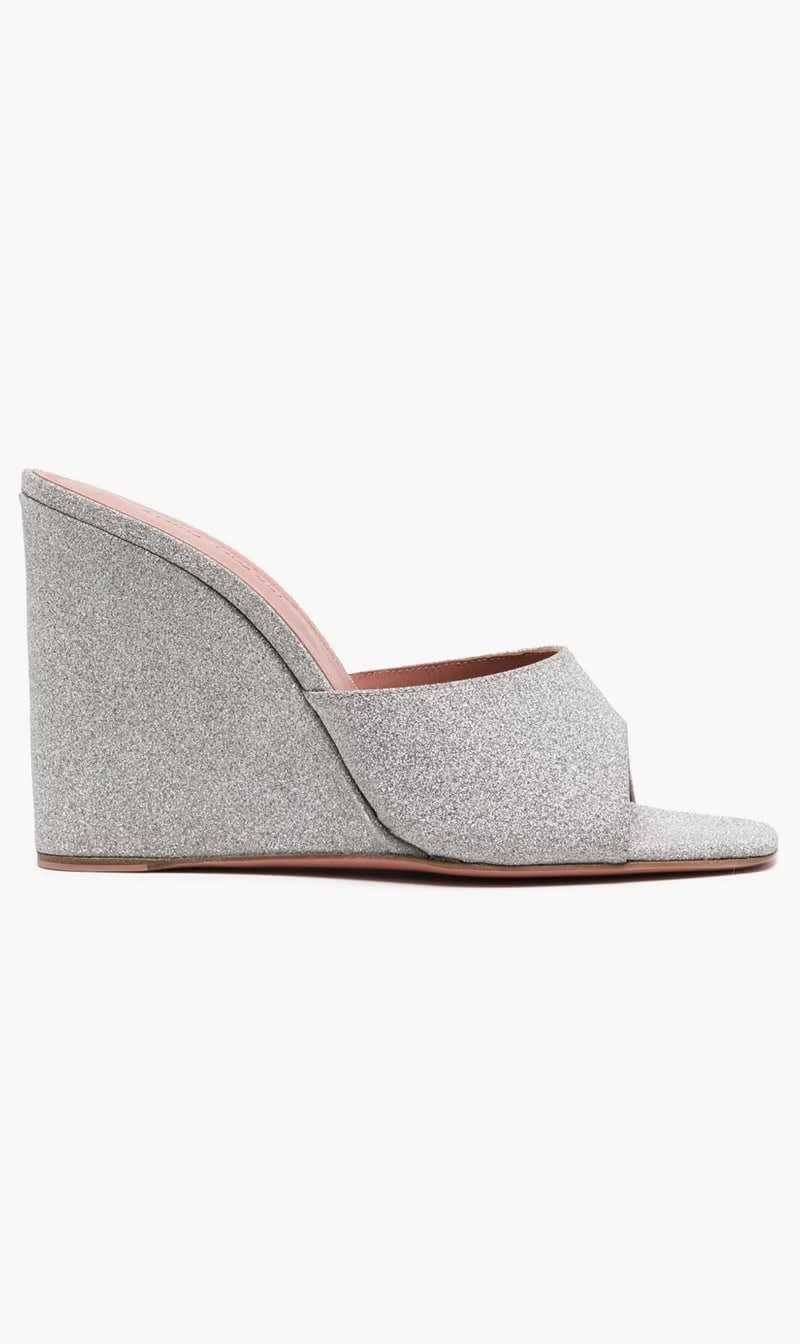 Amina Muaddi Silver Lupita Wedge Glitter Silver Miniglitter 95 Mm Wedge Heel for Women | The Deal Outlet
Amina Muaddi Silver Lupita Wedge Glitter Silver Miniglitter 95 Mm Wedge Heel for Women | The Deal Outlet