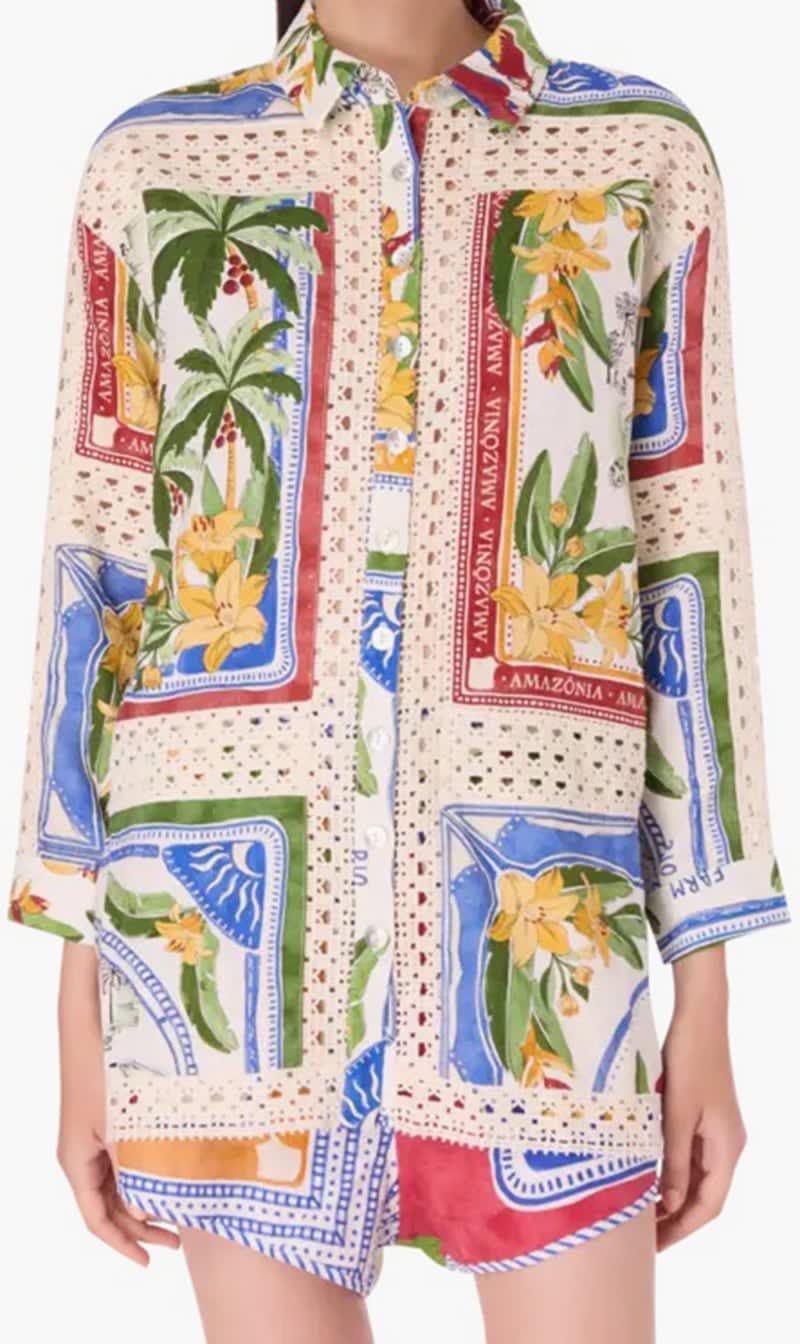 Farm Rio White Tropical Destination Crochet Shirt for Women | The Deal Outlet
Farm Rio White Tropical Destination Crochet Shirt for Women | The Deal Outlet