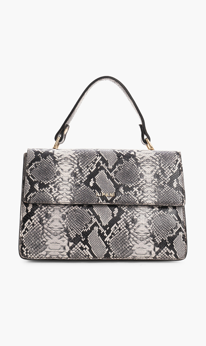 Ripani Verbena Snake Print Leather Crossbody Bag