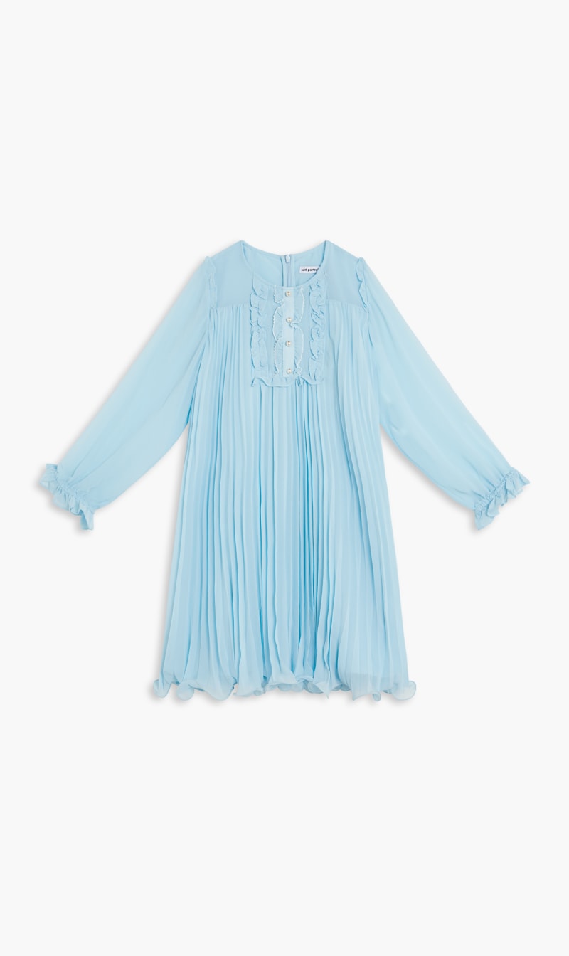 Self-portrait Blue Blue Chiffon Pleated Dress for Kids | The Deal Outlet
Self-portrait Blue Blue Chiffon Pleated Dress for Kids | The Deal Outlet