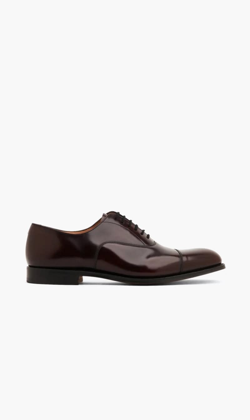 Church's Red Dubai Leather Oxford Shoes for Men | The Deal Outlet