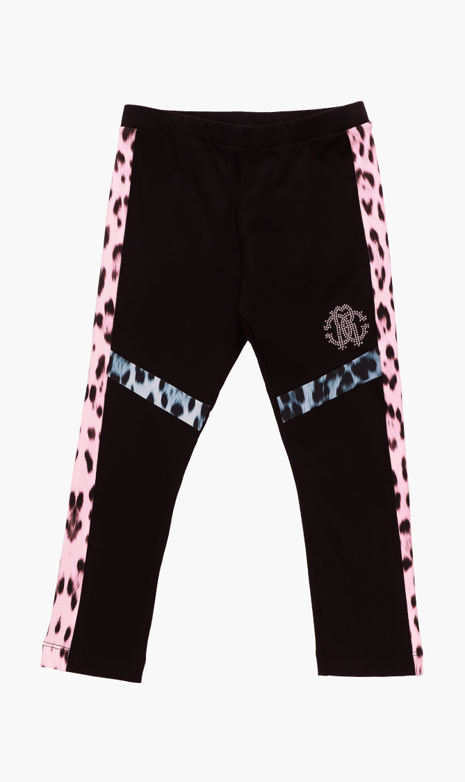 Leopard Print Paneled Leggings