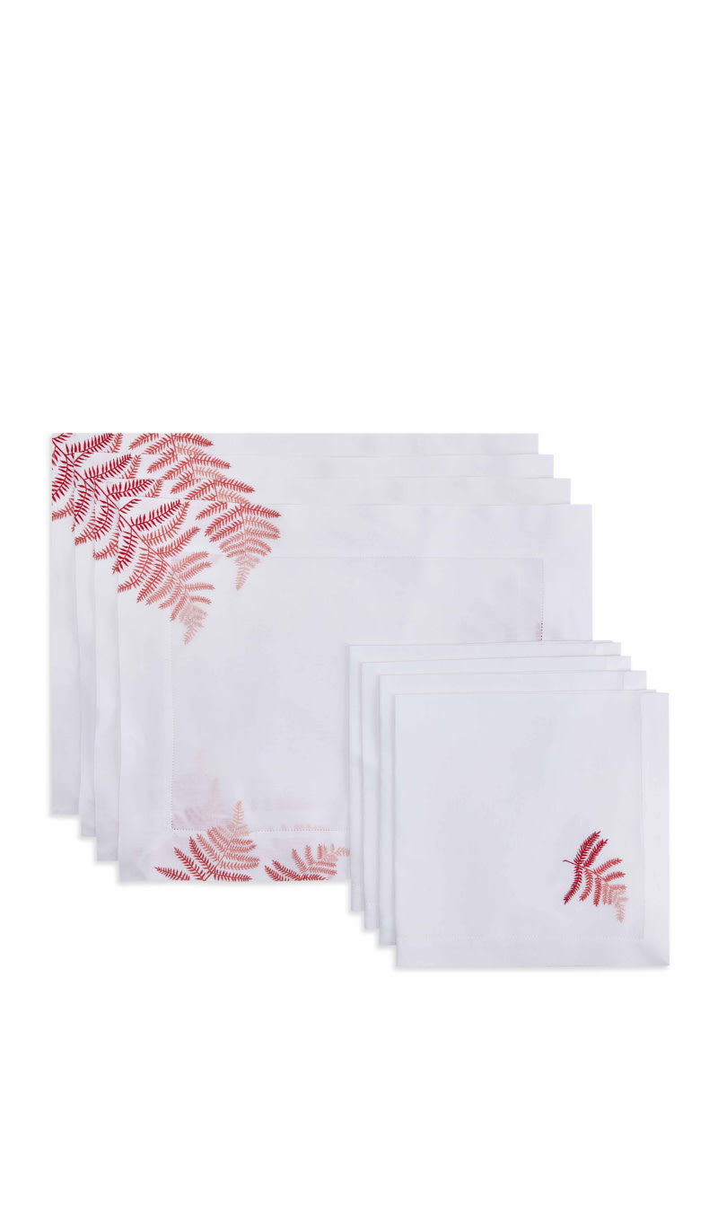 Atelier Houria Tazi Pink Fougeres Set Of 4 Placemats & Napkins | The Deal Outlet
Atelier Houria Tazi Pink Fougeres Set Of 4 Placemats & Napkins | The Deal Outlet