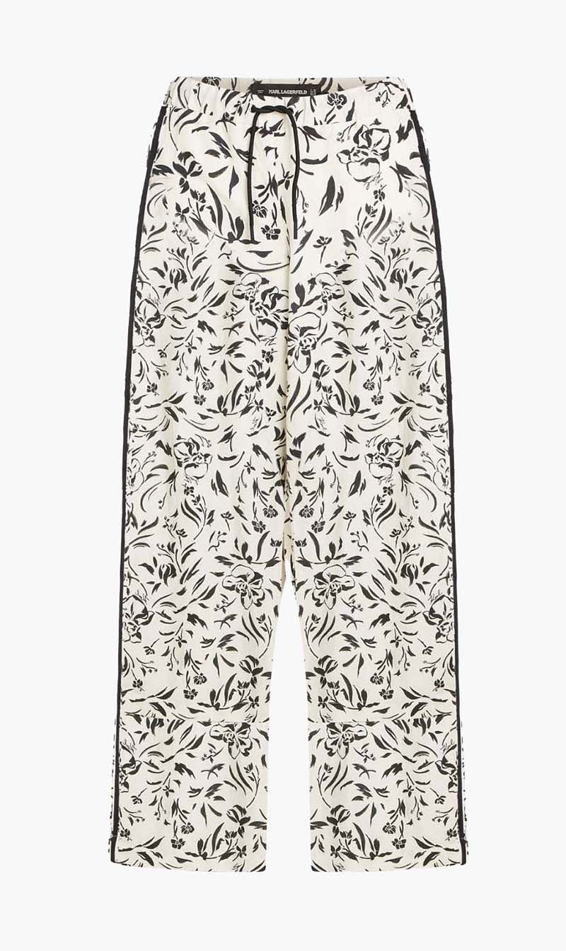Karl Lagerfeld Black Linen Blend Pants for Women
Karl Lagerfeld Black Linen Blend Pants for Women