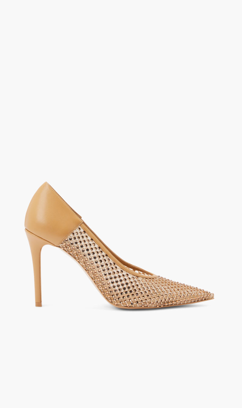 Stella Mc Cartney Brown Stella Iconic Meshmicro Mesh for Women | The Deal Outlet