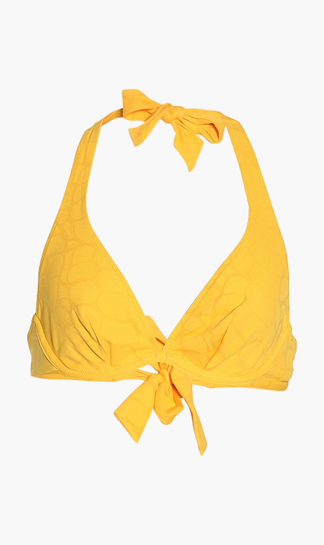 Faith Turtle Shell Halter Bikini Top, Yellow 
Faith Turtle Shell Halter Bikini Top, Yellow
