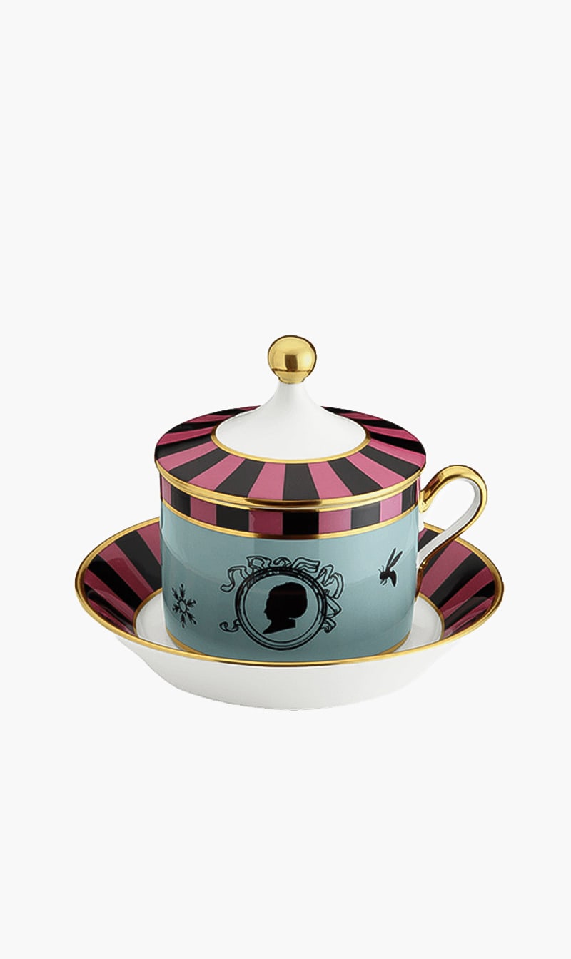 Cirque Des Merveilles Tea Cup With Saucer And Cover