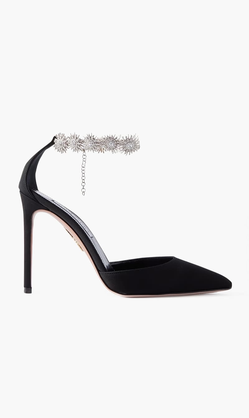 Aquazzura Firenze Black Comet Crystal Embellished Faille Sandals for Women | The Deal Outlet 
Aquazzura Firenze Black Comet Crystal Embellished Faille Sandals for Women | The Deal Outlet