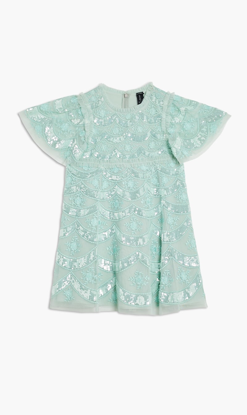 Needle & Thread Green Fifi Kids Dress for Kids | The Deal Outlet
