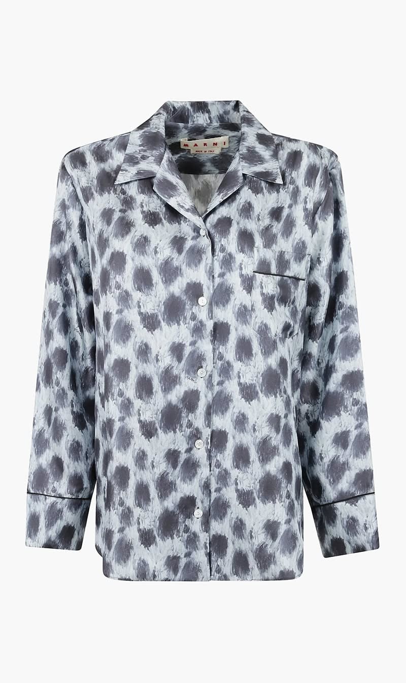 Marni Silver Animal Printed Straight Hem Shirt for Women | The Deal Outlet
Marni Silver Animal Printed Straight Hem Shirt for Women | The Deal Outlet