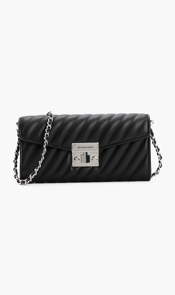 Michael Kors Quilted Twill Medium Elongated Clutch