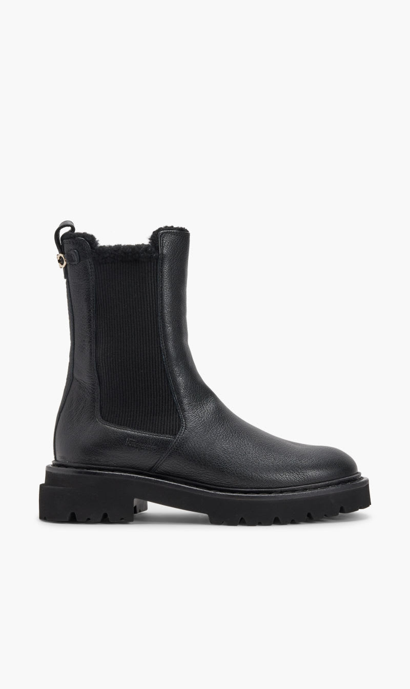 Salvatore Ferragamo Black Oderico Fur for Women | The Deal Outlet