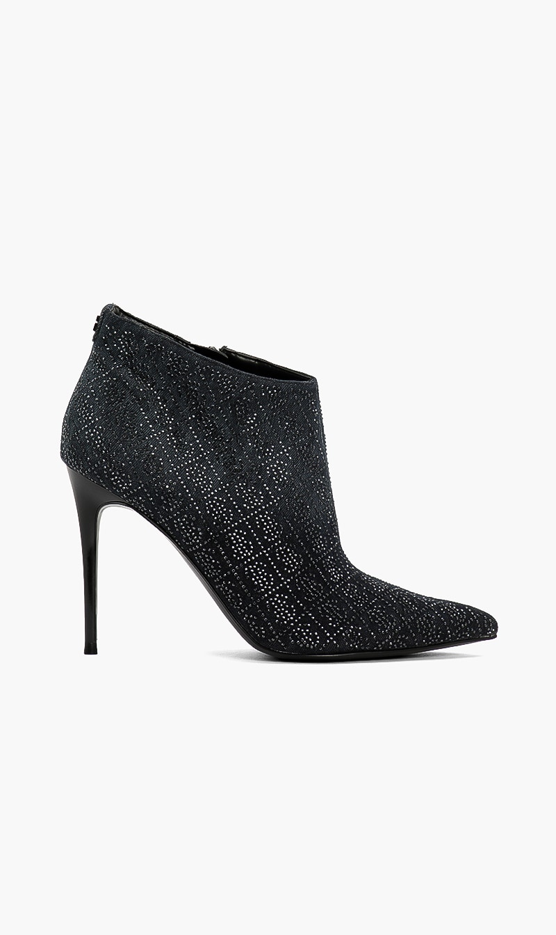 Guess Black Fazzie Rhinestone Boots for Women | The Deal Outlet