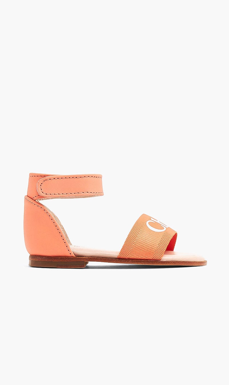 Velcro Strap Sandals, Orange