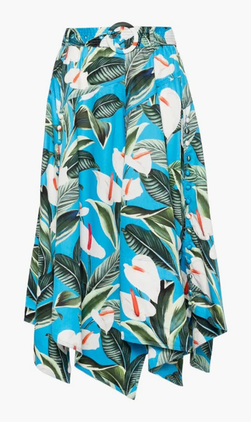 Farm Rio Blue Anthurium Garden Blue Asymmetric Midi Skirt for Women | The Deal Outlet
Farm Rio Blue Anthurium Garden Blue Asymmetric Midi Skirt for Women | The Deal Outlet