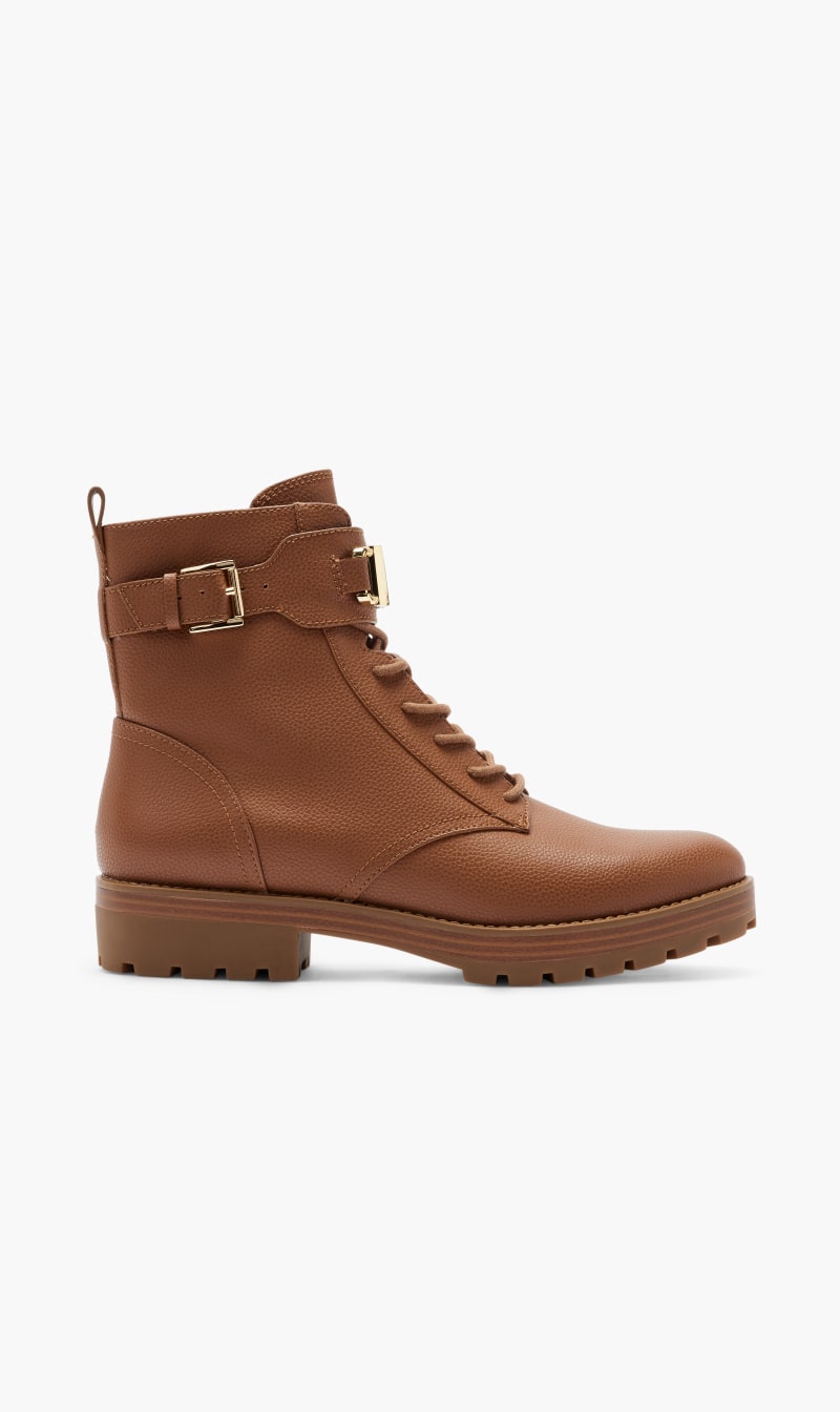 Michael Kors Brown Reed Lace Up Bootie for Women | The Deal Outlet
