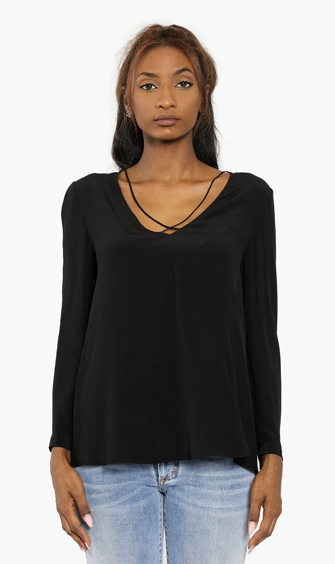 Emporio Armani Cut-out Long Sleeves Top