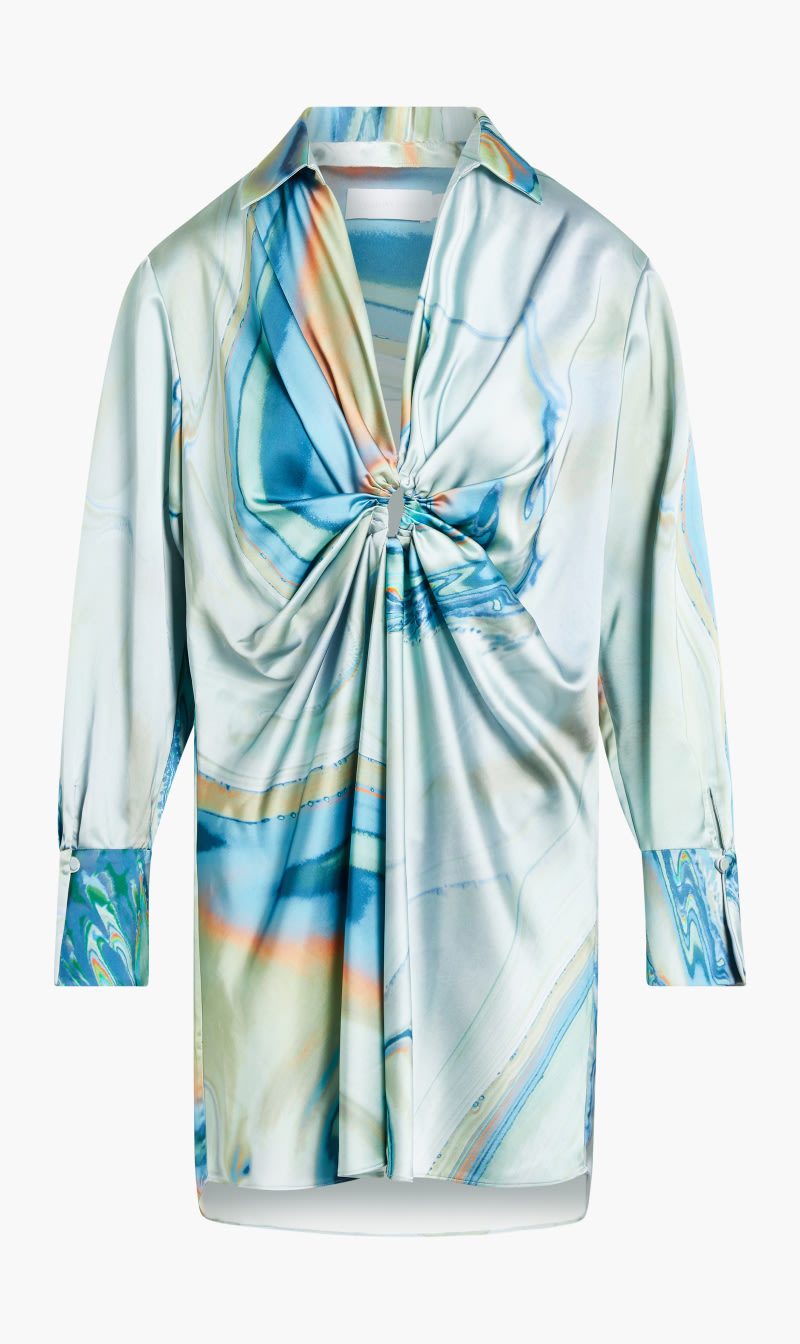 Jonathan Simkhai Blue Roma Marble Printed Satin Draped Front Mini Dress for Women | The Deal Outlet
Jonathan Simkhai Blue Roma Marble Printed Satin Draped Front Mini Dress for Women | The Deal Outlet