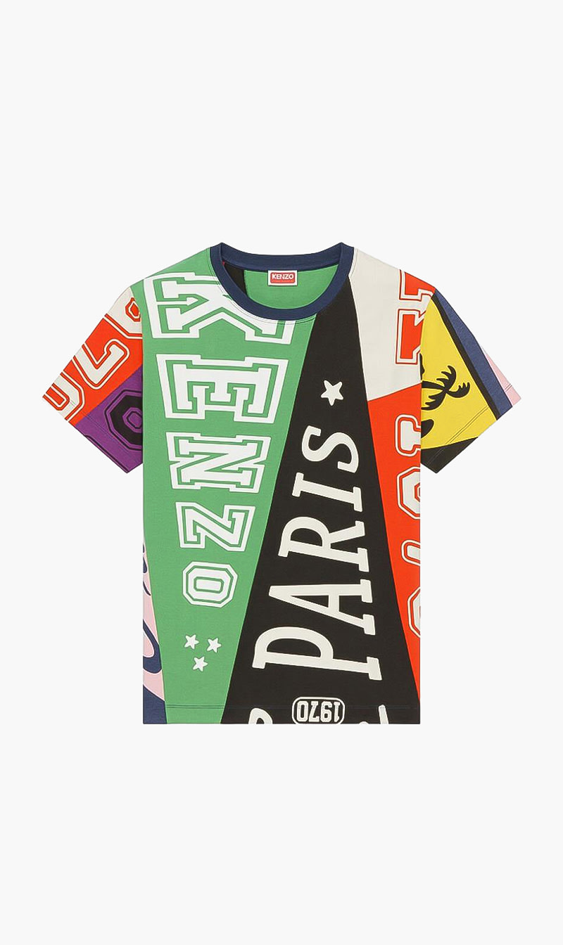 Kenzo Green Flags Loose Tshirt for Women | The Deal Outlet