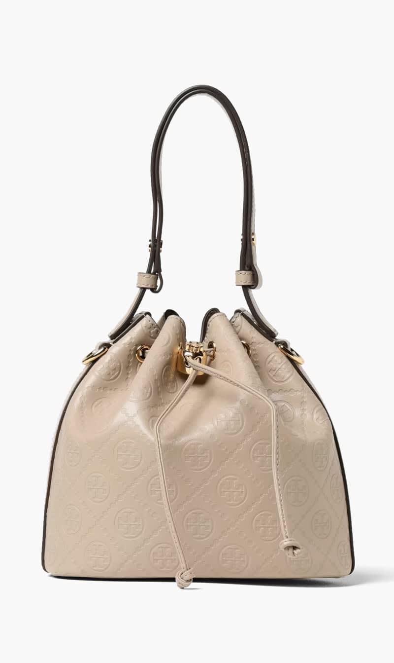 Tory Burch Beige Monogram Bucket Bag for Women
Tory Burch Beige Monogram Bucket Bag for Women