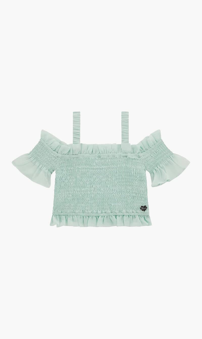 Guess Green Chiffon Top for Girls
Guess Green Chiffon Top for Girls