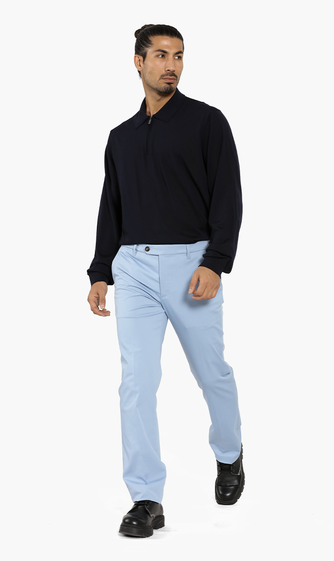 Plain Chino Pants, Blue