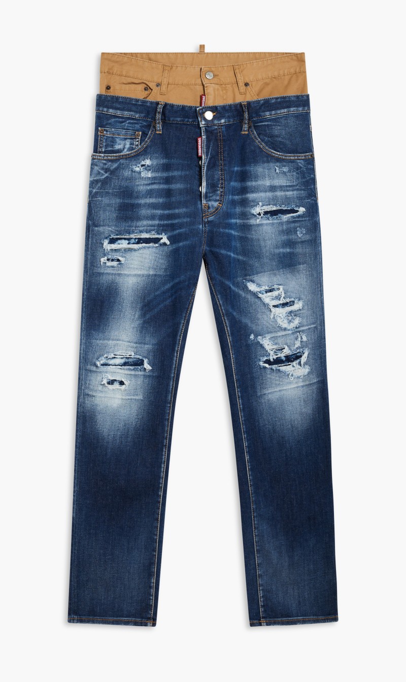 Dsquared2 Blue 5 Pocket Pants for Men | The Deal Outlet
