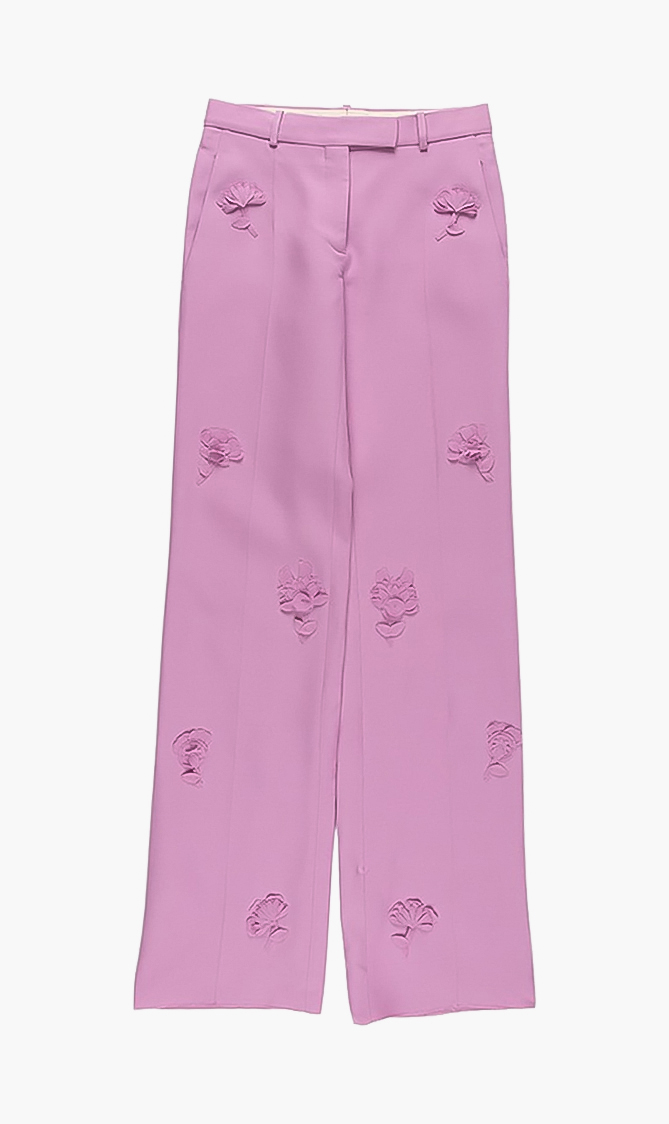Valentino Flora Applique Pants