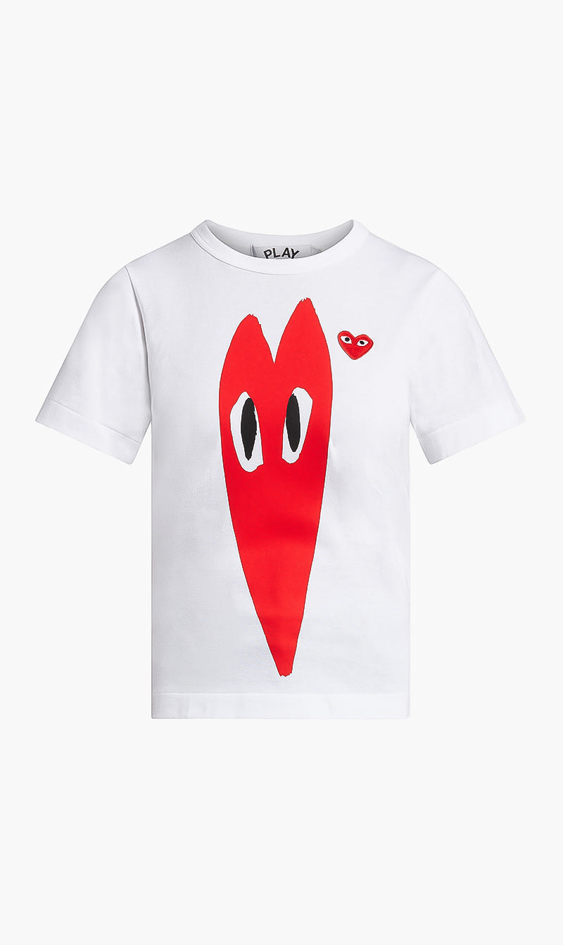 Heart Print T-shirt, White