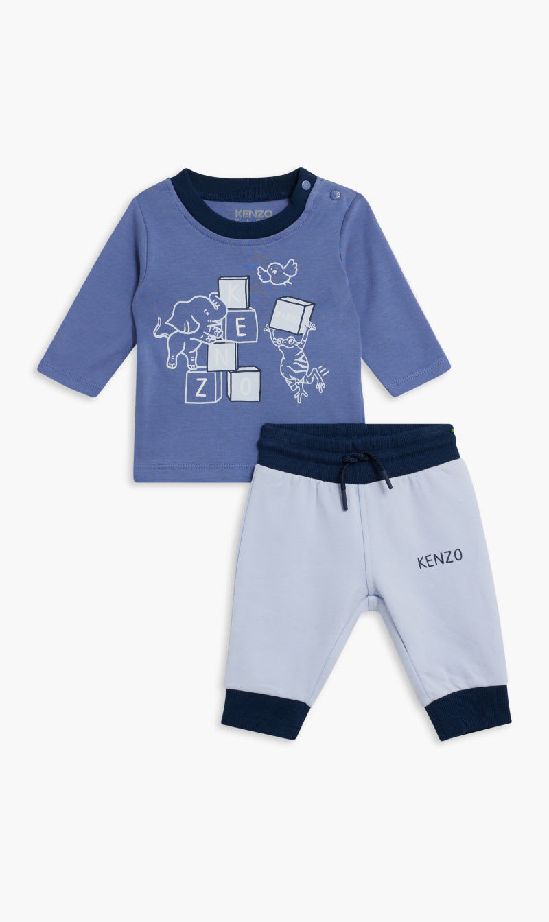 Kenzo Blue T-shirt + Pant Set for Boys | The Deal Outlet