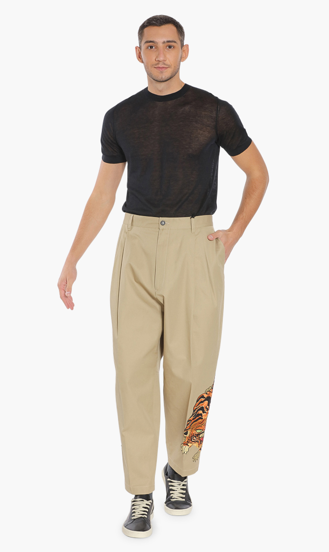 Dsquared2 Tiger Embroidered Fight Fit Pants