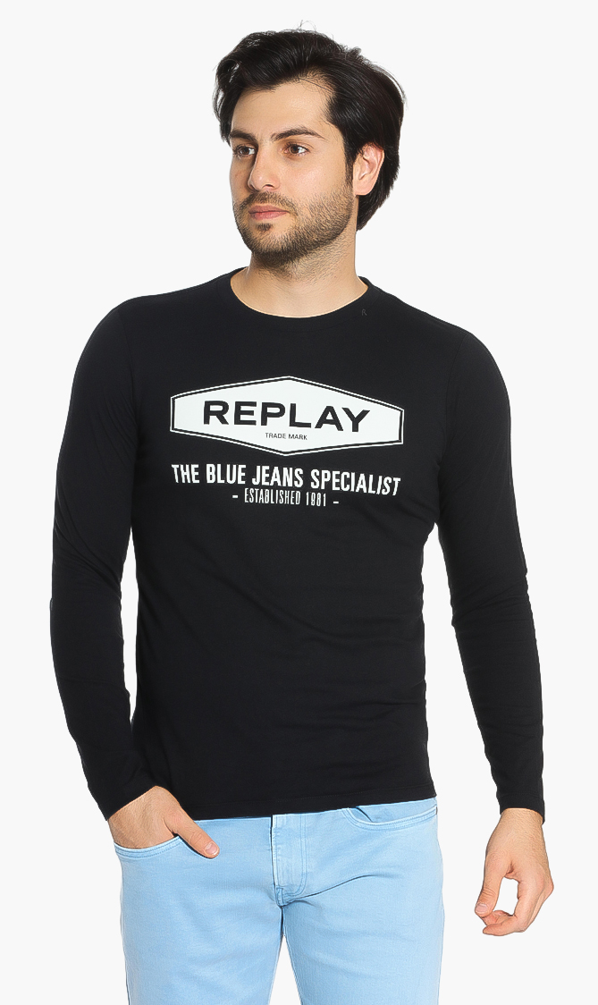 Logo Long Sleeve T-shirt, Black