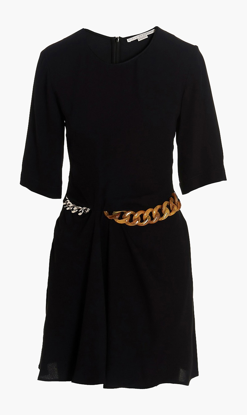 Stella Mc Cartney Black Falabella Dress for Women | The Deal Outlet