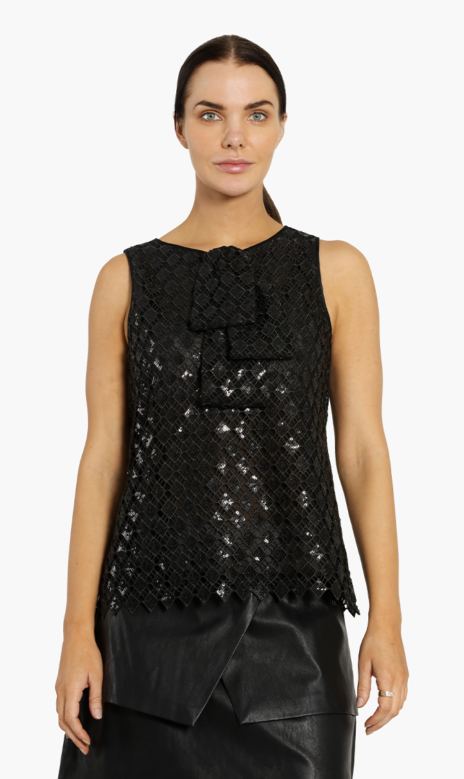 Emporio Armani Tiered Sleeveless Top