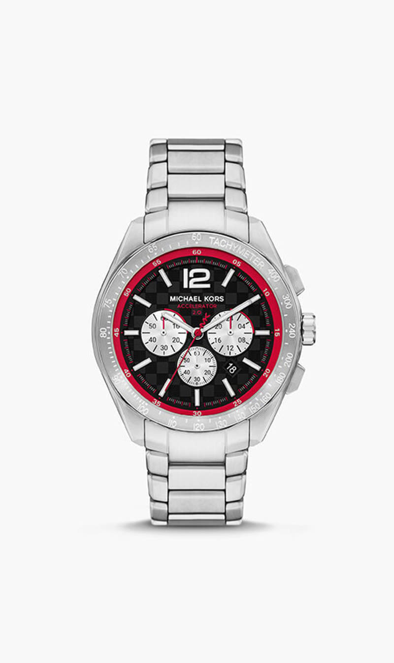 Michael Kors Silver Oversized Accelerator 2.0 Silver-tone Watch for Men
Michael Kors Silver Oversized Accelerator 2.0 Silver-tone Watch for Men