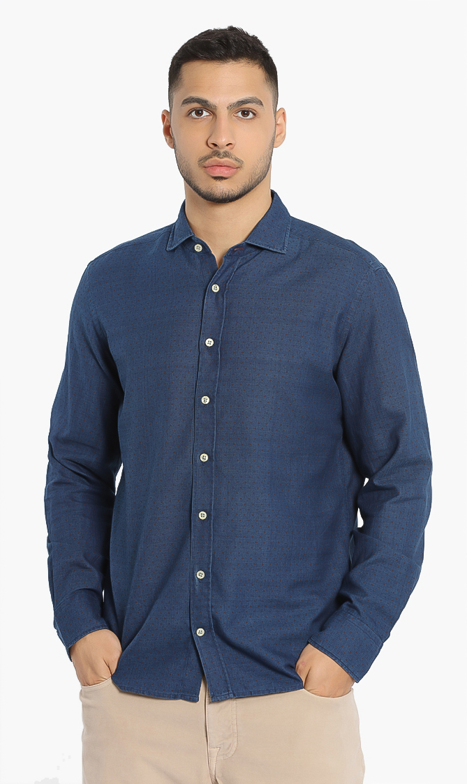 Hackett London Herringbone Polka Dot Print Slim Fit Shirt
Hackett London Herringbone Polka Dot Print Slim Fit Shirt