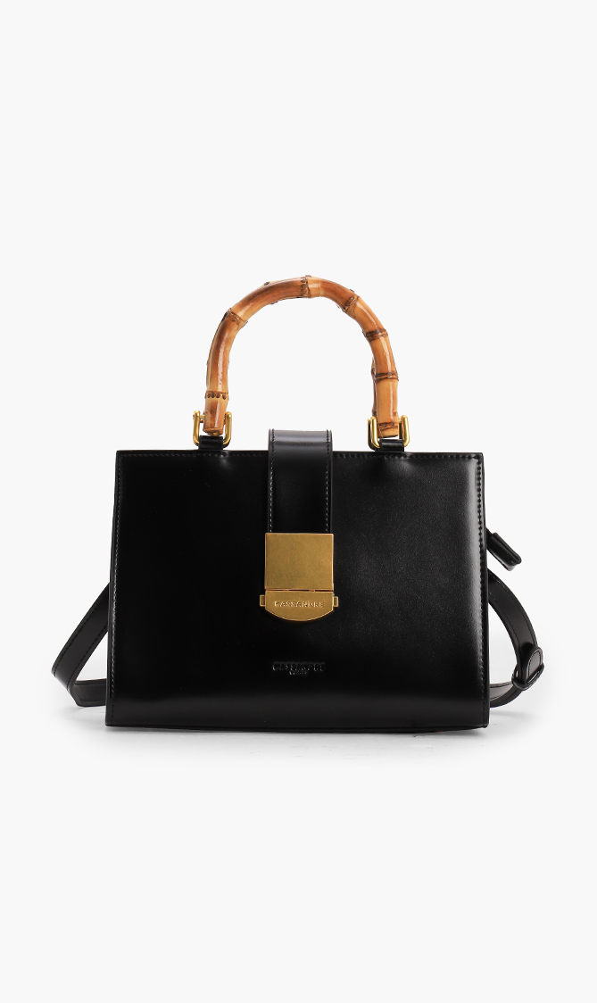 KASSANDRE Asia Leather Wood-like Handle Handbag
