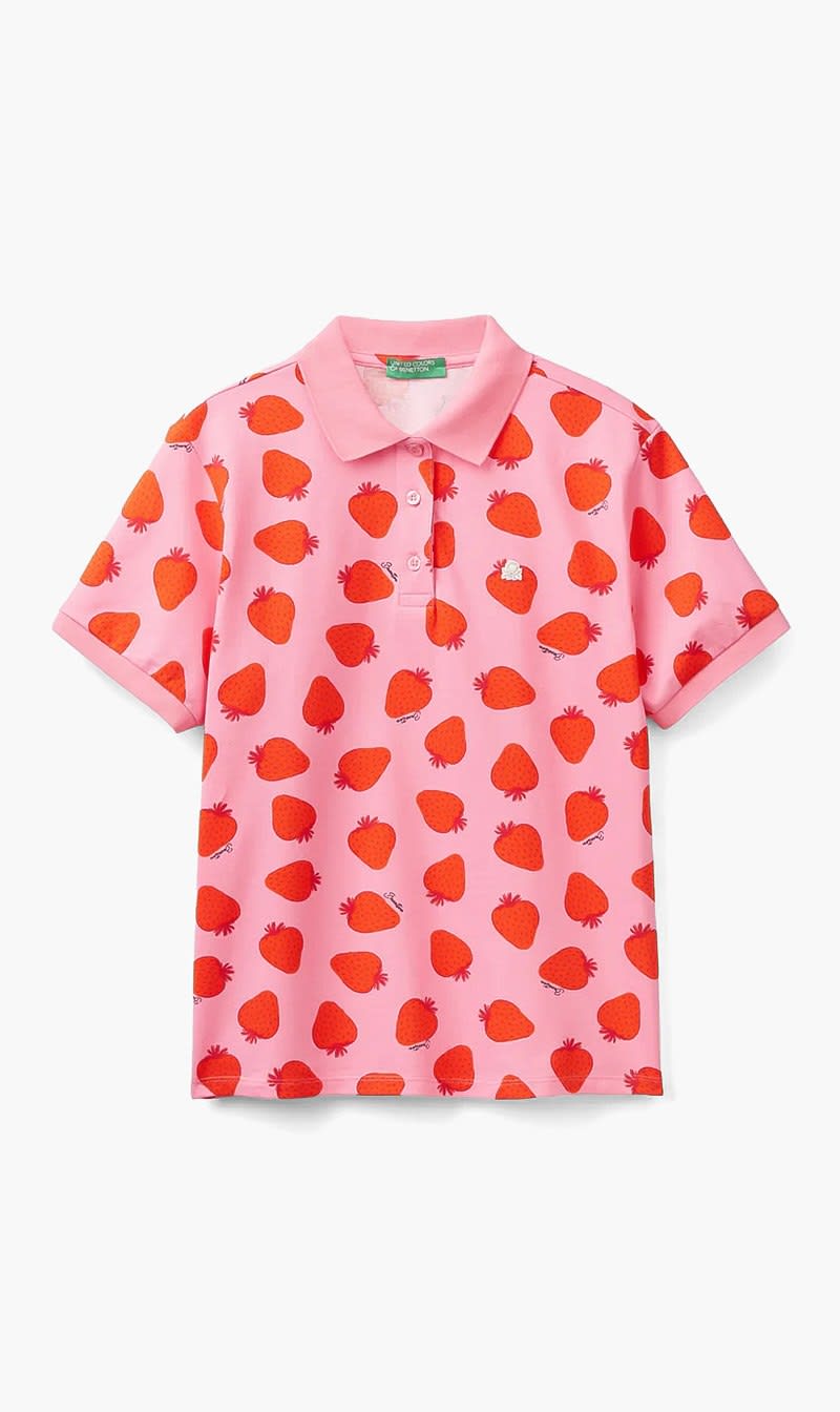 United Colors Of Benetton Pink Polo Shirt With Strawberry Print for Women
United Colors Of Benetton Pink Polo Shirt With Strawberry Print for Women