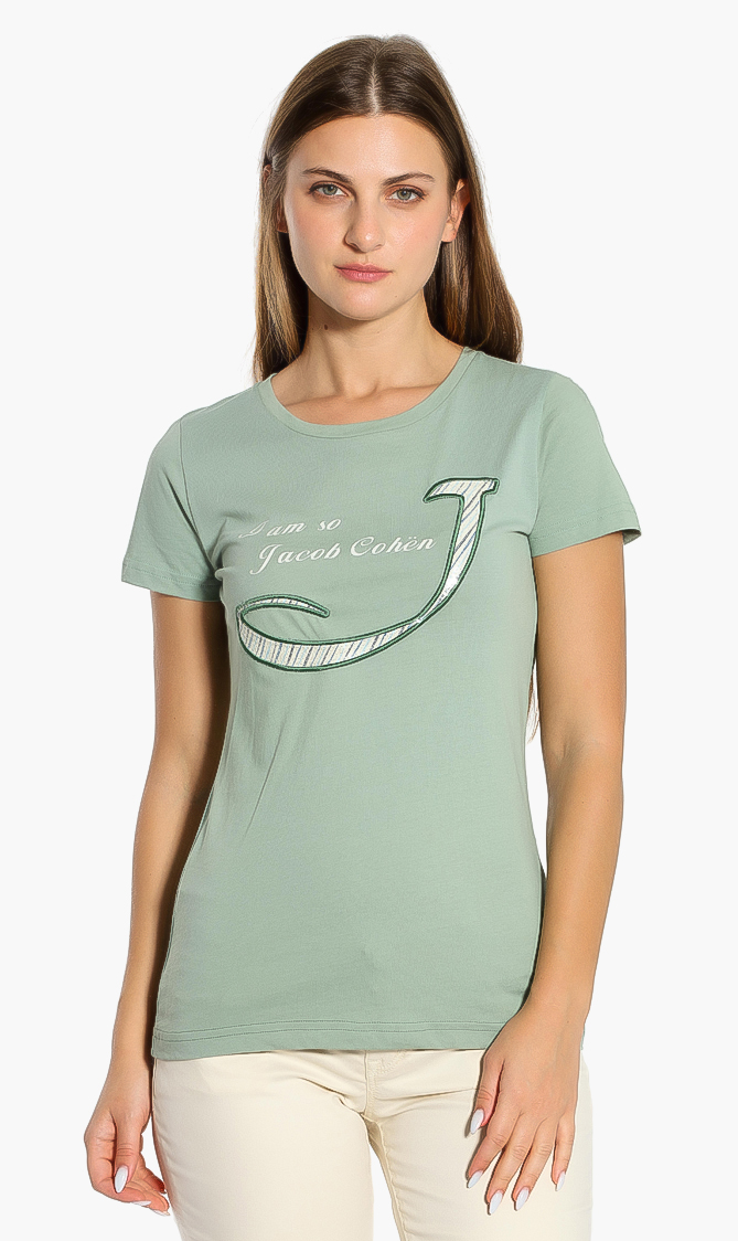 JACOB COHEN Embroidered Logo Cotton T-shirt