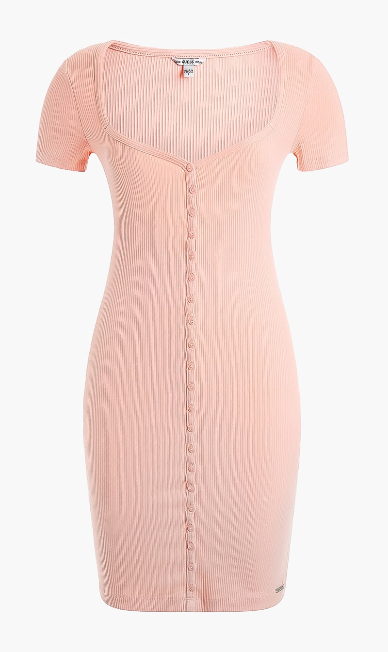 Front Button Dress, Pink