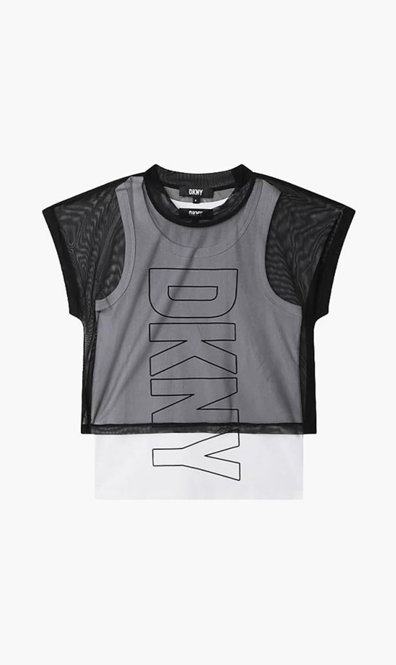 Dkny Black Mesh Overlay T-shirt for Girls | The Deal Outlet
Dkny Black Mesh Overlay T-shirt for Girls | The Deal Outlet