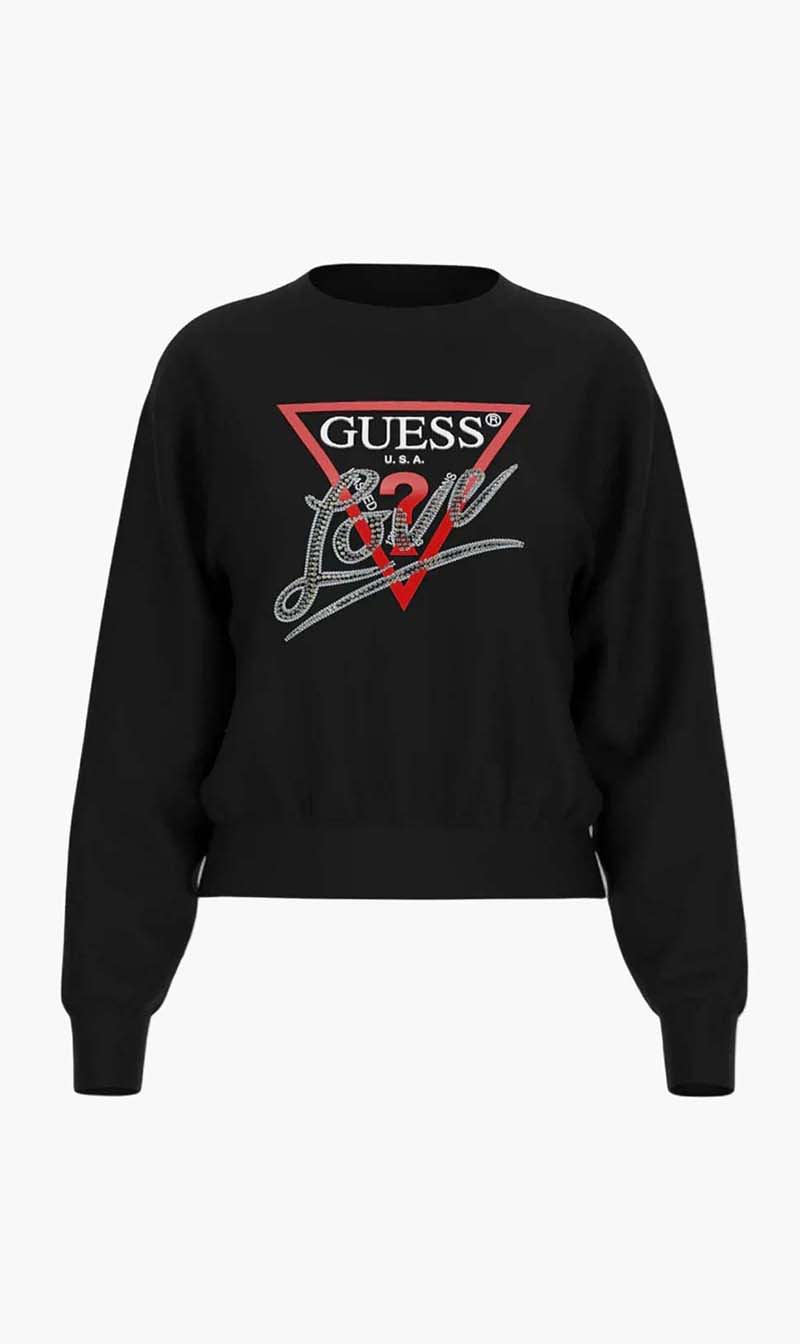 Guess Black Love Triangle Sweatshirt for Women
Guess Black Love Triangle Sweatshirt for Women