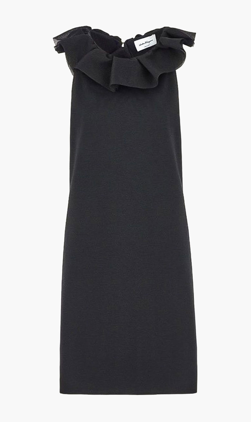 Salvatore Ferragamo Black Rouches Sleevesless Dress for Women | The Deal Outlet
Salvatore Ferragamo Black Rouches Sleevesless Dress for Women | The Deal Outlet