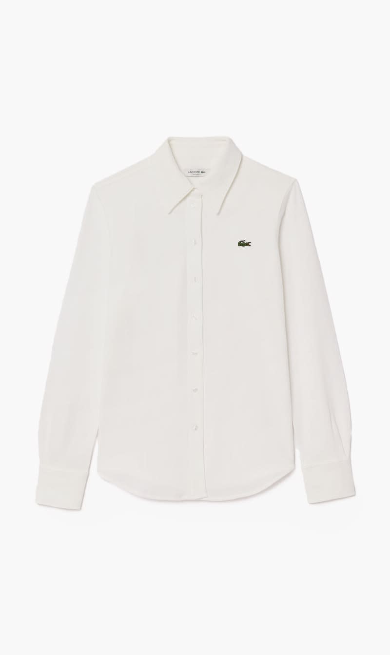 Lacoste White Long Sleeved Shirt for Women | The Deal Outlet 
Lacoste White Long Sleeved Shirt for Women | The Deal Outlet