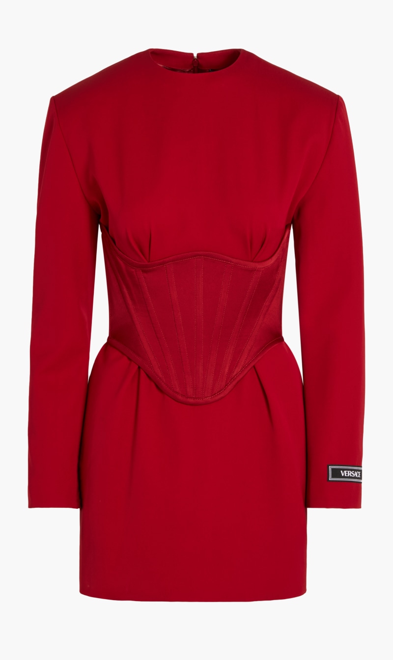 Versace dress bella ls rn mini corset belt wool gab solid | the deal outlet, Red
Versace dress bella ls rn mini corset belt wool gab solid | the deal outlet, Red