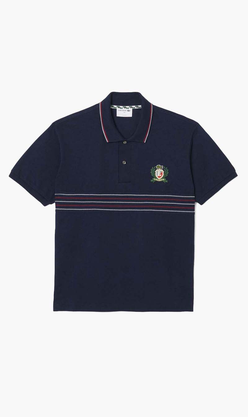Lacoste Blue Embroidered Shield Polo Shirt for Men
Lacoste Blue Embroidered Shield Polo Shirt for Men
