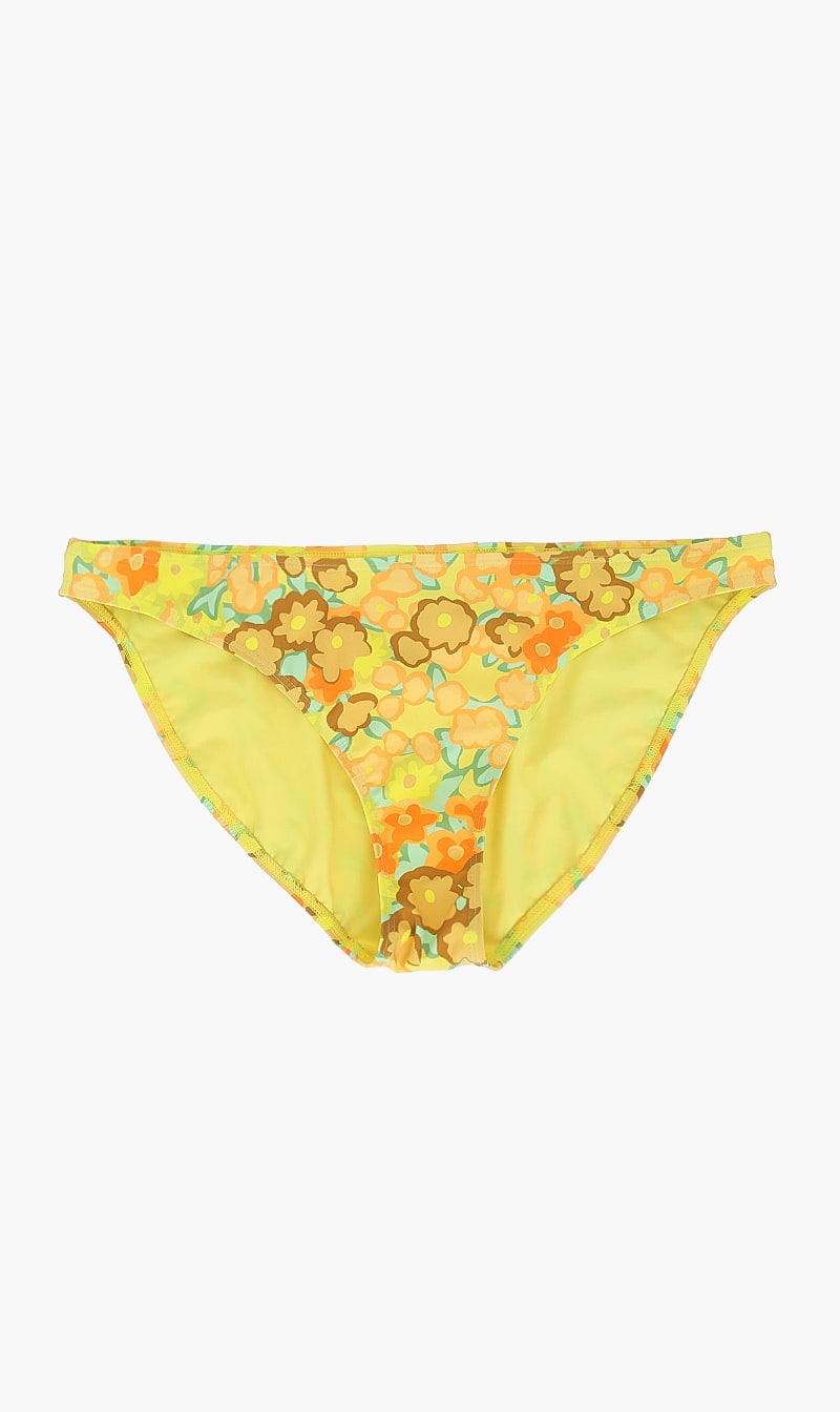Printed Bikini Bottom, Yellow